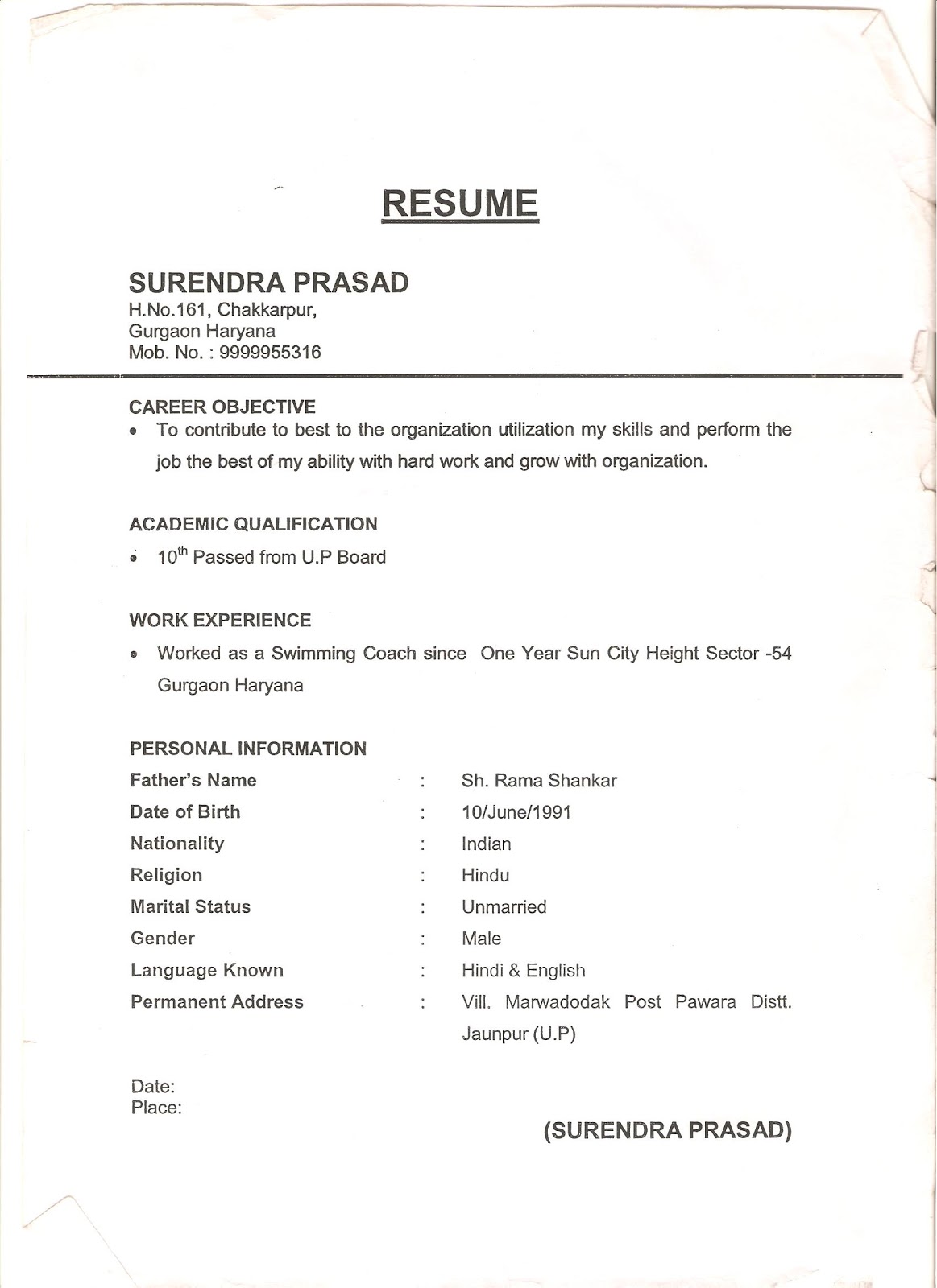 Indian resume search